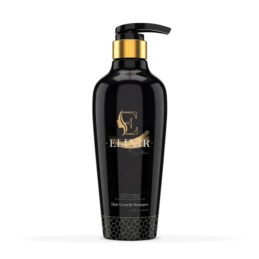 Hair Growth Shampoo - Hair-Strengthening Plant-Based - Chemical-Free Hair Thinning Shampoo For Men And Women - Natural Hair Loss Formula For Thicker Fuller Hair - 16.9 fl oz (500 ml) - Elixir By Cocó March.