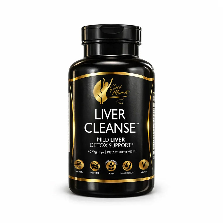 Liver Cleanse Formula By Cocó March – Supports Healthy Detoxification And Digestive System, Made With Real Plant Nutrients - Free of Gluten, Soy, Dairy - Vegan, Keto Friendly - 90 Capsules.