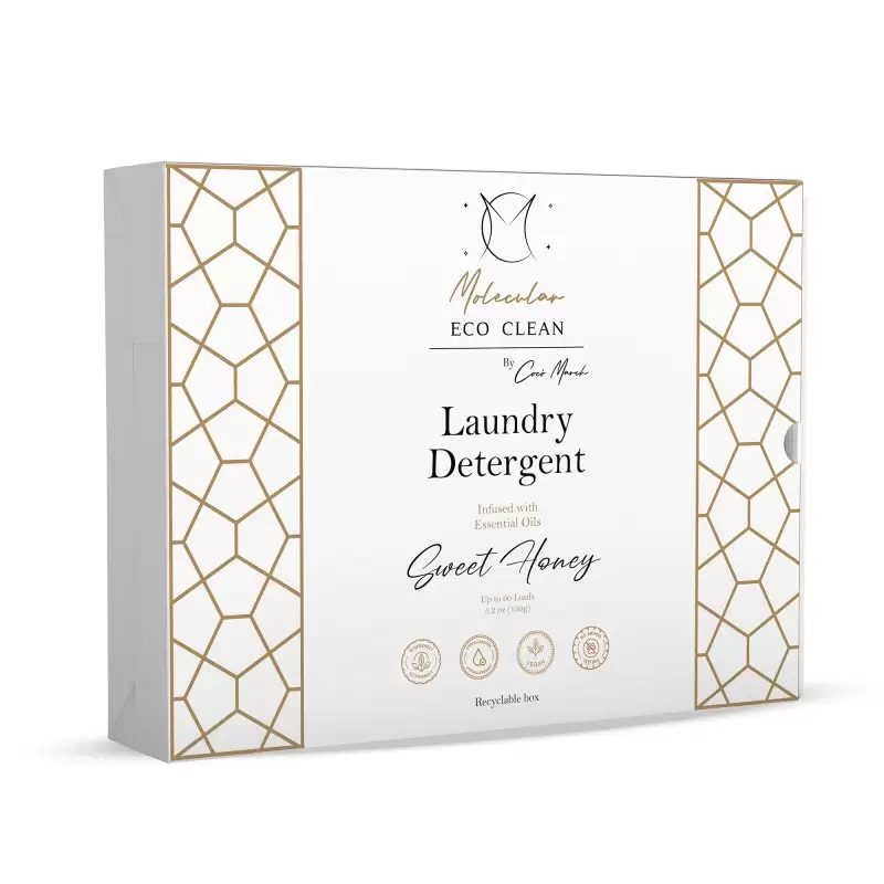Molecular Eco Clean Laundry Detergent Sheets By Cocó March – Ultra-Concentrated, Hypoallergenic, Eco-Friendly, Plastic-Free, and Biodegradable – 60 Sheets.