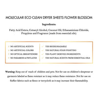Molecular Eco Clean Dryer Sheets By Cocó March – Eco-Friendly, Hypoallergenic, Biodegradable, Static Control, Wrinkle Fighting – 100 Sheets.