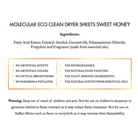 Molecular Eco Clean Dryer Sheets By Cocó March – Eco-Friendly, Hypoallergenic, Biodegradable, Static Control, Wrinkle Fighting – 100 Sheets.