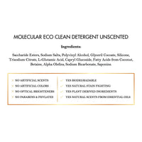 Molecular Eco Clean Laundry Detergent Sheets By Cocó March – Ultra-Concentrated, Hypoallergenic, Eco-Friendly, Plastic-Free, and Biodegradable – 60 Sheets.