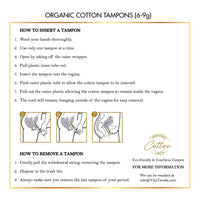 100% Organic Cotton Tampons - Hypoallergenic and Biodegradable Tube, No Harsh Chemicals, Dyes, or Perfumes, Leak Resistant, Odor Protection, Teen and Adult - 16 Count – Elixir By Cocó March.