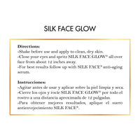 Silk Face® Glow - Instant Skin Tightening And Brightening Effect - Mist Spray For Collagen Stimulation And Fine Lines Reduction. Lightweight Pure Silk Extract Formula - 1.7 fl oz (50 ml) - Elixir By Cocó March.