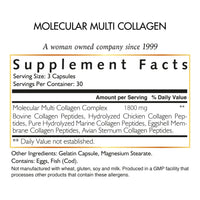 Molecular Multi-Collagen By Cocó March - Low Molecular Weight - 5 Collagen Types – Supports Joints, Skin, Nails, Hair, Gluten Free, Soy Free, Dairy Free, Keto Friendly, Paleo Friendly - 90 Capsules.
