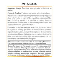 Chewable Melatonin By Cocó March - 3 mg Lozenges - Fast Release - Natural Sleep Aid, Supports Mood And Relaxation - Gluten Free, Paleo Friendly, Dairy Free, Keto Friendly, Soy Free - 180 Lozenges.