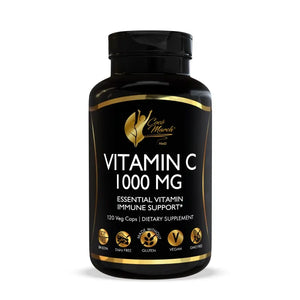 Vitamin C 1000 Mg By Cocó March - High Dose Of Essential Vitamin C, Immune Skin And Joint Support - Gluten Free, Soy Free, Dairy Free, Gmo Free, Vegan, 120 Capsules.