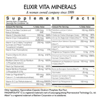 Elixir Vita Minerals – High Potency 24 Active Vitamins And Essential Chelated Minerals For Overall Health &amp; Wellness- Gluten Free, Dairy Free, Keto Friendly, Soy Free - 120 Capsules - Elixir By Cocó March.