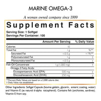 Marine Omega-3 By Cocó March - High Potency - Promotes Healthy Oxidative Stress Response, No Fishy Aftertaste, Gluten Free, Dairy Free, Paleo Friendly, Keto Friendly, GMO Free - 100 Softgels.