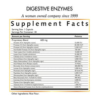 Digestive Enzymes By Cocó March - 18 Powerful Enzymes For Digestive Support For Adults &amp; Children - Acid And Bile Resistant - Dairy Free, Vegan - 600 Mg Proprietary Blend - 30 Capsules.