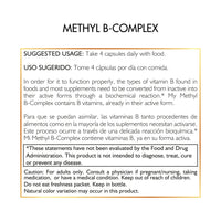 Methyl B Complex By Cocó March - Active Vitamin B Complex For Energy Production &amp; Metabolism - 5-MTHF - Gluten Free, Soy Free, Dairy Free, Keto Friendly, Vegan - 120 Capsules.