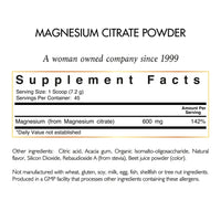 Magnesium Citrate Powder By Cocó March - Supports Sleep, Mood and Relaxation, Aids Bone Density, Strawberry Flavor.  Gluten Free, Dairy Free, GMO Free, Soy Free, Vegan, Keto Friendly - 11.4 oz (324 g) - 45-Day Supply.