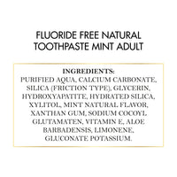 Fluoride Free Brightening Natural Toothpaste - Mint Adult Toothpaste, Long Lasting Fresh Breath, Supports Healthy Gums - 5.3 oz (150g) - Elixir By Cocó March.