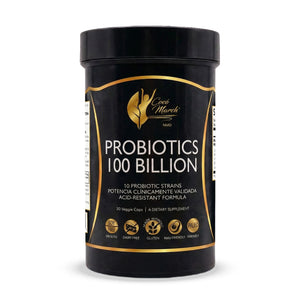 Probiotic 100 Billion By Cocó March - 10 Probiotic Strains, Acid-Resistant High Potency Formula For Adults &amp; Children, Promoting Digestive Health - Gluten Free, Dairy Free, Soy Free, Keto Friendly, Paleo Friendly - 30 Capsules.