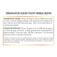 Terminator Liquid Plant Herbal Blend By Cocó March - Herbal Parasite Cleansing - Supports Gut Health - Helps to Maintain Balance of Friendly Pathogens in The Gut. Gluten Free, Dairy Free, Vegan, Keto Friendly, GMO Free - 2 fl oz (59 ml).