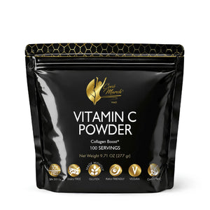 1000 mg Vitamin C Powder By Cocó March - Collagen Production; Immune Support, Includes Zinc, Bromelain, Quercetin, L-Lysine, Free From: Gluten, Dairy, Soy, GMOs, Vegan and Keto Friendly - 9.71 oz (277 g) - 100 Servings.