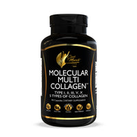 Molecular Multi-Collagen By Cocó March - Low Molecular Weight - 5 Collagen Types – Supports Joints, Skin, Nails, Hair, Gluten Free, Soy Free, Dairy Free, Keto Friendly, Paleo Friendly - 90 Capsules.