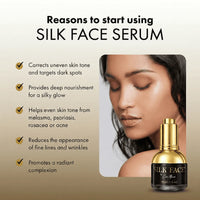 Silk Face® Serum - Pure Silk Extracts - Luxurious Illumination And Immediate Results - Quickly Reduces Fine Lines - Evens Out Skin Tone - 100% Natural And Hypoallergenic - 1 fl oz (30 ml) - Elixir By Cocó March.