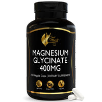 Magnesium Glycinate by Cocó March – Supports Relaxation, Sleep, and Overall Wellness. Vegan, Soy-Free, Dairy-Free, 400 mg Per Serving, 150 Capsules – 37-Day Supply.