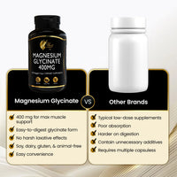 Magnesium Glycinate by Cocó March – Supports Relaxation, Sleep, and Overall Wellness. Vegan, Soy-Free, Dairy-Free, 400 mg Per Serving, 150 Capsules – 37-Day Supply.