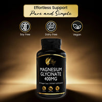 Magnesium Glycinate by Cocó March – Supports Relaxation, Sleep, and Overall Wellness. Vegan, Soy-Free, Dairy-Free, 400 mg Per Serving, 150 Capsules – 37-Day Supply.