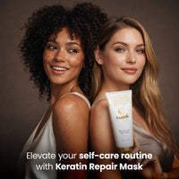 Molecular Keratin Repair Hair Mask - For Dry Damaged Hair - 21 Medicinal Plants &amp; Ceramides, Royal Jelly, Artemisia, Ginseng, Honey Suckle For Fast Repair And Revitalization - 5.2 fl oz (150 ml) - Elixir By Cocó March.