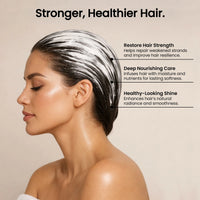 Molecular Keratin Repair Hair Mask - For Dry Damaged Hair - 21 Medicinal Plants &amp; Ceramides, Royal Jelly, Artemisia, Ginseng, Honey Suckle For Fast Repair And Revitalization - 5.2 fl oz (150 ml) - Elixir By Cocó March.