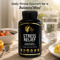 Stress Relief By Cocó March - 28 Plants & Vitamins For Mood Support, Calming Non-Sedative Formula - Soy Free, Gluten Free, Keto Friendly, Dairy Free, Paleo Friendly, Vegan - 120 Capsules.