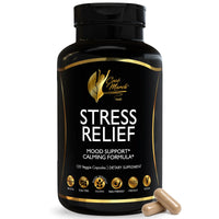 Stress Relief By Cocó March - 28 Plants & Vitamins For Mood Support, Calming Non-Sedative Formula - Soy Free, Gluten Free, Keto Friendly, Dairy Free, Paleo Friendly, Vegan - 120 Capsules.