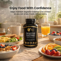 Digestive Enzymes By Cocó March - 18 Powerful Enzymes For Digestive Support For Adults &amp; Children - Acid And Bile Resistant - Dairy Free, Vegan - 600 Mg Proprietary Blend - 30 Capsules.
