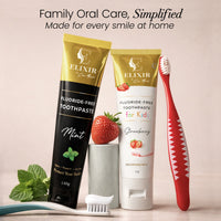 Fluoride Free Brightening Natural Toothpaste - Strawberry Kids Toothpaste – Fun Taste Kids Love, Supports Healthy Gums Naturally- 5.3 oz (100g) - Elixir By Cocó March.