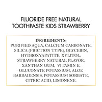 Fluoride Free Brightening Natural Toothpaste - Strawberry Kids Toothpaste – Fun Taste Kids Love, Supports Healthy Gums Naturally- 5.3 oz (100g) - Elixir By Cocó March.