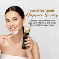 Fluoride Free Brightening Natural Toothpaste - Mint Adult Toothpaste, Long Lasting Fresh Breath, Supports Healthy Gums - 5.3 oz (150g) - Elixir By Cocó March.