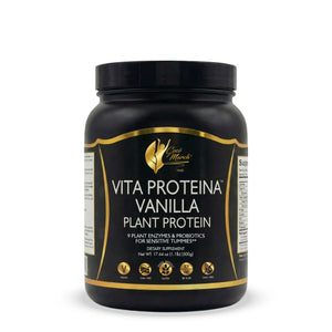 Vita Protein Vegan Plant Protein By Cocó March - 20G Protein Per Serving For Sensitive Tummies With Plant Enzymes And Probiotics - Gluten Free, Soy Free, Vegan, GMO Free, Dairy Free - 17.6 oz (500 g).