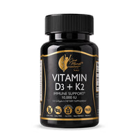 Vitamin D3+K2 10,000 IU By Cocó March - High Potency - Immune And Joint Health, Gluten Free, GMO Free, Dairy Free, Keto Friendly, Paleo Friendly, 250 mcg of D3 + 180 mcg of Vitamin K2 - 120 Softgels.