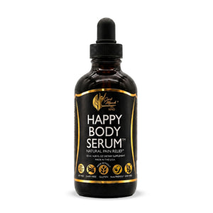 Happy Body Serum By Cocó March - Natural Soothing Serum For Muscle &amp; Joint Discomfort, Suitable For All Ages And Pets - Gluten Free, Keto Friendly, Dairy Free, GMO Free - 4.05 fl oz (120 ml).