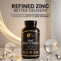 Zinc Bisglycinate By Cocó March - Immune System Aid, Skin Enhancement, Bio-Available Form For High Absorption - Gluten Free, Soy Free, Dairy Free, GMO Free, Vegan - 90 Servings.