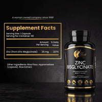 Zinc Bisglycinate By Cocó March - Immune System Aid, Skin Enhancement, Bio-Available Form For High Absorption - Gluten Free, Soy Free, Dairy Free, GMO Free, Vegan - 90 Servings.