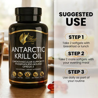 Antarctic Krill Oil By Cocó March - 1000 mg Phospholipid Bound Marine Omega-3 Epa, Powerful Antioxidants, Dha, Choline And Astaxanthin - Fast Absorption - Cardiovascular And Joint Support - 100 Softgels.