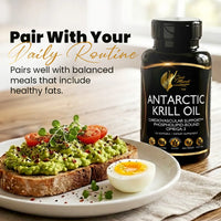 Antarctic Krill Oil By Cocó March - 1000 mg Phospholipid Bound Marine Omega-3 Epa, Powerful Antioxidants, Dha, Choline And Astaxanthin - Fast Absorption - Cardiovascular And Joint Support - 100 Softgels.