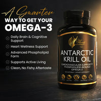 Antarctic Krill Oil By Cocó March - 1000 mg Phospholipid Bound Marine Omega-3 Epa, Powerful Antioxidants, Dha, Choline And Astaxanthin - Fast Absorption - Cardiovascular And Joint Support - 100 Softgels.