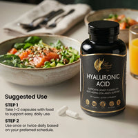 Hyaluronic Acid By Cocó March - Low Molecular Weight For Collagen Production, Optimizes Moisture Retention, Promotes Joint, Skin And Cell Health - Free From: Gluten, Soy, Dairy - Keto Friendly, Vegan - 180 Servings.