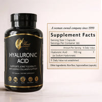 Hyaluronic Acid By Cocó March - Low Molecular Weight For Collagen Production, Optimizes Moisture Retention, Promotes Joint, Skin And Cell Health - Free From: Gluten, Soy, Dairy - Keto Friendly, Vegan - 180 Servings.