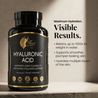 Hyaluronic Acid By Cocó March - Low Molecular Weight For Collagen Production, Optimizes Moisture Retention, Promotes Joint, Skin And Cell Health - Free From: Gluten, Soy, Dairy - Keto Friendly, Vegan - 180 Servings.