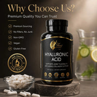 Hyaluronic Acid By Cocó March - Low Molecular Weight For Collagen Production, Optimizes Moisture Retention, Promotes Joint, Skin And Cell Health - Free From: Gluten, Soy, Dairy - Keto Friendly, Vegan - 180 Servings.
