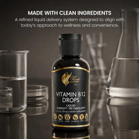 VITAMIN B12 DROPS™ By Cocó March - Boost Energy And Enhance Metabolism – Support Immune Health - Gluten Free, Vegan, GMO Free, Dairy Free, Keto Friendly, Soy Free - 2 fl oz (59 ml).