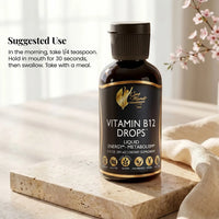 VITAMIN B12 DROPS™ By Cocó March - Boost Energy And Enhance Metabolism – Support Immune Health - Gluten Free, Vegan, GMO Free, Dairy Free, Keto Friendly, Soy Free - 2 fl oz (59 ml).