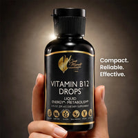 VITAMIN B12 DROPS™ By Cocó March - Boost Energy And Enhance Metabolism – Support Immune Health - Gluten Free, Vegan, GMO Free, Dairy Free, Keto Friendly, Soy Free - 2 fl oz (59 ml).
