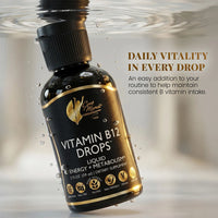 VITAMIN B12 DROPS™ By Cocó March - Boost Energy And Enhance Metabolism – Support Immune Health - Gluten Free, Vegan, GMO Free, Dairy Free, Keto Friendly, Soy Free - 2 fl oz (59 ml).