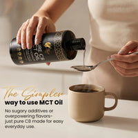Pure C8 MCT Oil From Coconut By Cocó March — our next‑generation MCT oil made with 100% caprylic acid (C8), a fast‑absorbing medium‑chain triglyceride known to convert to ketones for clean, fast energy and to support mental focus and vitality. Free of glu